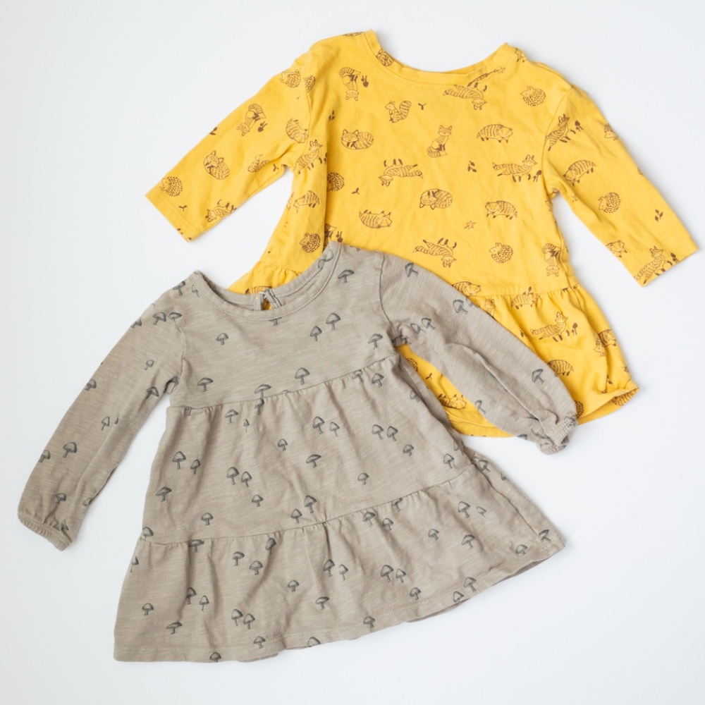 Set of Two Baby Girl Dresses Size 3-6 Months